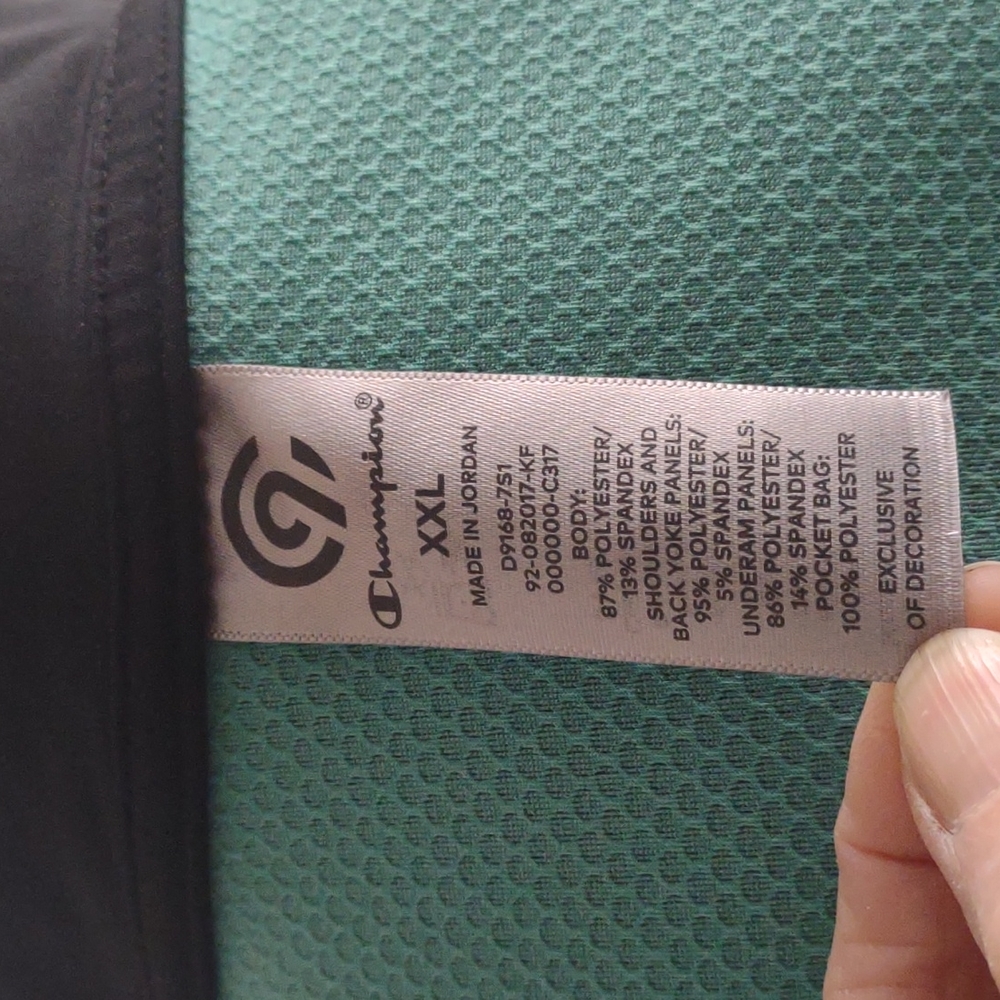 Champion‎ athletic top. Black/turquoise Size XXL - Picture 11 of 12